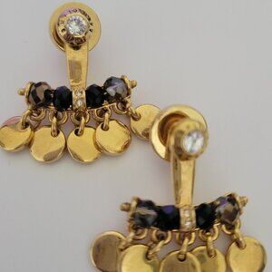 Henri Bendel Cote D'Azur Ear Jacket Black/Gold